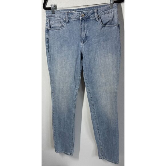 Laurie Felt Womens Classic Boyfriend Jeans Size 8 Mid Rise Ankle Stretch Light - Picture 1 of 12